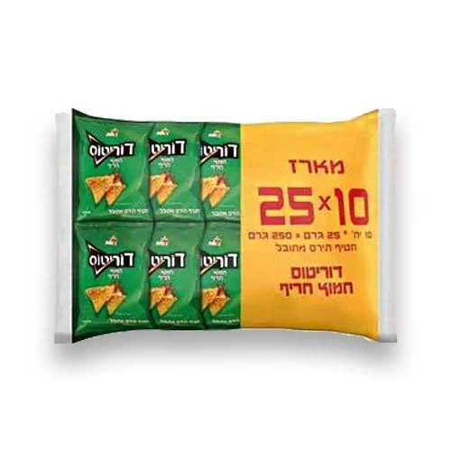מארז דוריטוס 10*25 גר חמוץ חריף