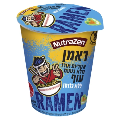 אטריות ראמן אורז מלא עוף להכנה מהירה 55גר