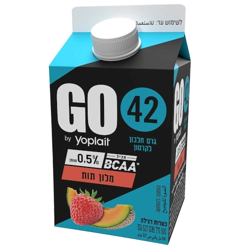 משקה יוגורט חלבון גו מלון תות 42גר